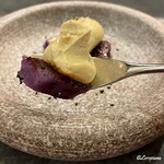 カーサ・デル・チーボ - 紫芋のジェラティーナとフォアグラのムース
