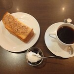 だるま珈琲 - 料理写真:モーニング だるまブレンド アーモンドバタートースト ミニ珈琲ゼリー