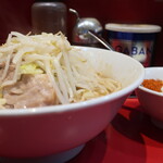 ラーメン二郎 - ラーメンミニ＋ニンニク少し＋白ネギ炙