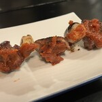 川越 若松屋 - 辛味噌をつけたいただきまーす♪