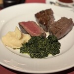 Re Wharf -  T ボーンステーキ スピナッチ＆マッシュポテト