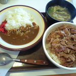 すき家 - 牛丼並とミニカレーセット　530円