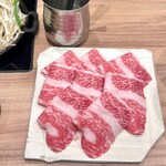 しゃぶしゃぶ萬野 - ベーシックサイズ。お肉120g
