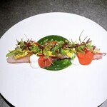 malca - 鰤のカルパッチョ　春菊のソース