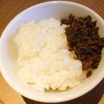 Ramen Rouge - ふりかけご飯（今回は昆布のふりかけ）