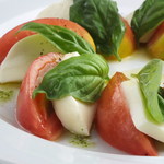 Smoked caprese with tomatoes and mozzarella delivered directly from Yokohama