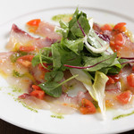 Today's fresh fish carpaccio (from the recommended menu)