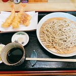 そば処奴一 - 天ざる蕎麦(海老)   ¥2,050  海老天はお塩で