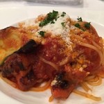 ビストロ ア ラ ドゥマンド - タコと揚げナスのトマトソース