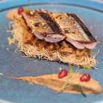 d'ici - ランチコース 6600円 のサンマのタルト仕立てモロッコ風