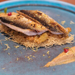 d'ici - ランチコース 6600円 のサンマのタルト仕立てモロッコ風