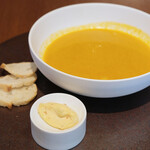 d'ici - ランチコース 6600円 の魚のスープ ルイユ添え