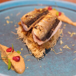 d'ici - ランチコース 6600円 のサンマのタルト仕立てモロッコ風