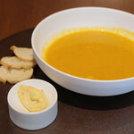 d'ici - ランチコース 6600円 の魚のスープ ルイユ添え