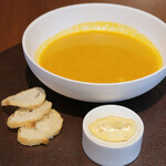 d'ici - ランチコース 6600円 の魚のスープ ルイユ添え