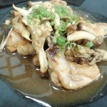 ひげ - 「鶏ときのこの生姜焼き」（680円）
