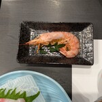 ふぐ料理の宿 さいば - 先付け：海老焼き