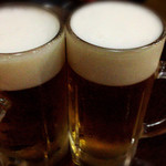 亀城苑 - ビールで乾杯☆