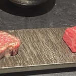 焼肉にくがとう - ・名物和牛A5赤身ランプ&ヒレロック 自家製にんにくバター醤油