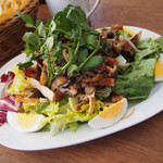 季節のキノコ、ベーコン、クレソンサラダ 1200円