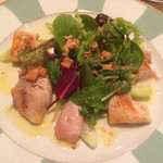 シェヌー - ヒナ鶏とフォアグラの
      温かいサラダ仕立て（2014.12）
