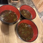 寿司 牡蠣 新宿スシエビス - 赤だしのみそ汁