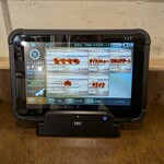 七輪焼肉 安安 - 注文はタブレットから行います。