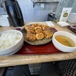 ホワイト餃子 はながさ - 餃子12個　大盛りご飯　スープ　おしんこ　1,170円