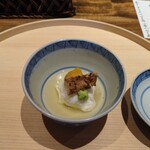 温石 - 山芋のじょうよ蒸し~唐墨を添えて