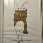 饗 くろ喜 - お化粧室に山口一郎さんの絵が…！