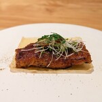 Bekk - 鰻　茄子　ホースラディッシュ（至近距離）