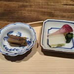 温石 - 牛蒡の金平と香の物