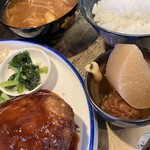 居酒屋もくもく - スコッチエッグ、おでん、ご飯、味噌汁