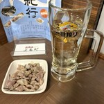 立呑みよもだ - ハイボール　ネギだく砂肝