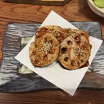 鍛冶屋文蔵 - 蓮根つくね挟み揚げ(430円)