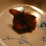 リストランテ ラ・バリック トウキョウ - 【フォアグラのソテー ヴェネト産白玉葱と赤ワインのチップ添え】◎2014/11