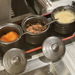 YOKOHAMA 馬車道 NABE STARS - 薬味はニンニク、蜂蜜梅、もみじおろしの3種