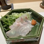 札幌 すし白 - クエのしゃぶしゃぶ