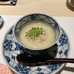 札幌 すし白 - じゃがいものすりながしとズワイガニの茶碗蒸し