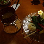 Orai de - 彩色野菜のバーニャカウダ（８００円）