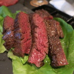 SATOブリアン - 出来上がりはこんな美しい肉色！わさび醤油で！