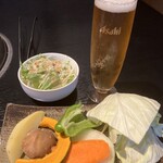 ビーフクックくらぞの - コースのサラダにノンアルコール◎