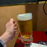 ジャンカラ - ドリンク写真:注文：中ジョッキ生ビール