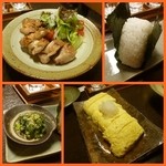 なん天 - 鶏モモ味噌焼き、だし巻き・・