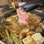 しゃぶしゃぶ すき焼き 食べ放題 和牛と豚 - 