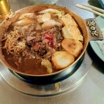 桜なべ　みの家 - ネギもシラタキも焼き豆腐も美味しかった