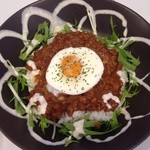 フェイバリットカフェ - 挽き肉とキーマカレーのライス