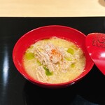 割烹 渡辺 - 米製粉、白味噌お椀物