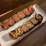 ITA酒場 - トロ鉄火巻き、ごぼう巻き