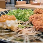 新大和 - 九条葱と梅オロシかつそば ¥1480